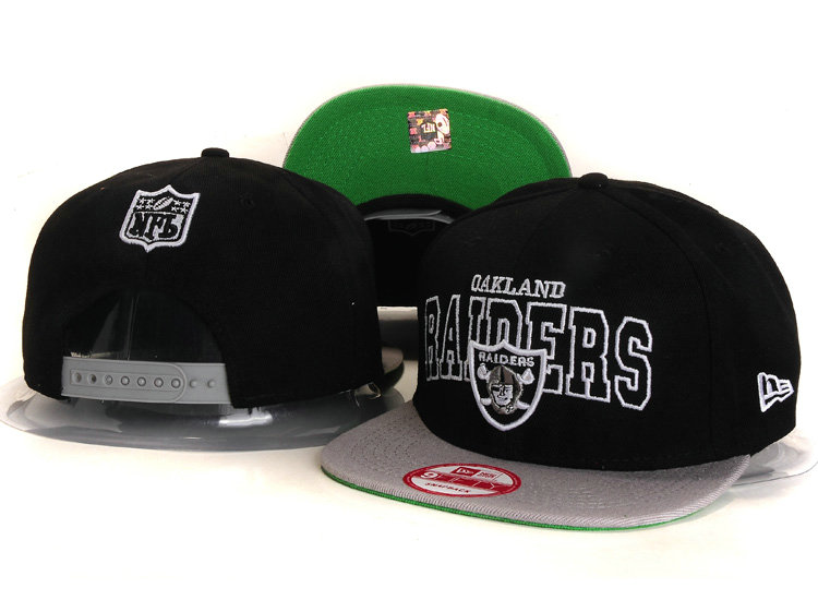 Oakland Raiders Black Snapback Hat YS 3